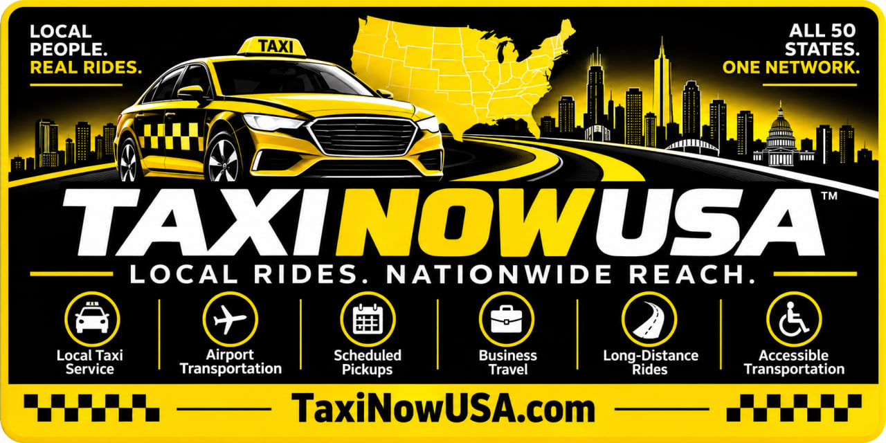 Taxi Now USA - Local Rides. Nationwide Reach.